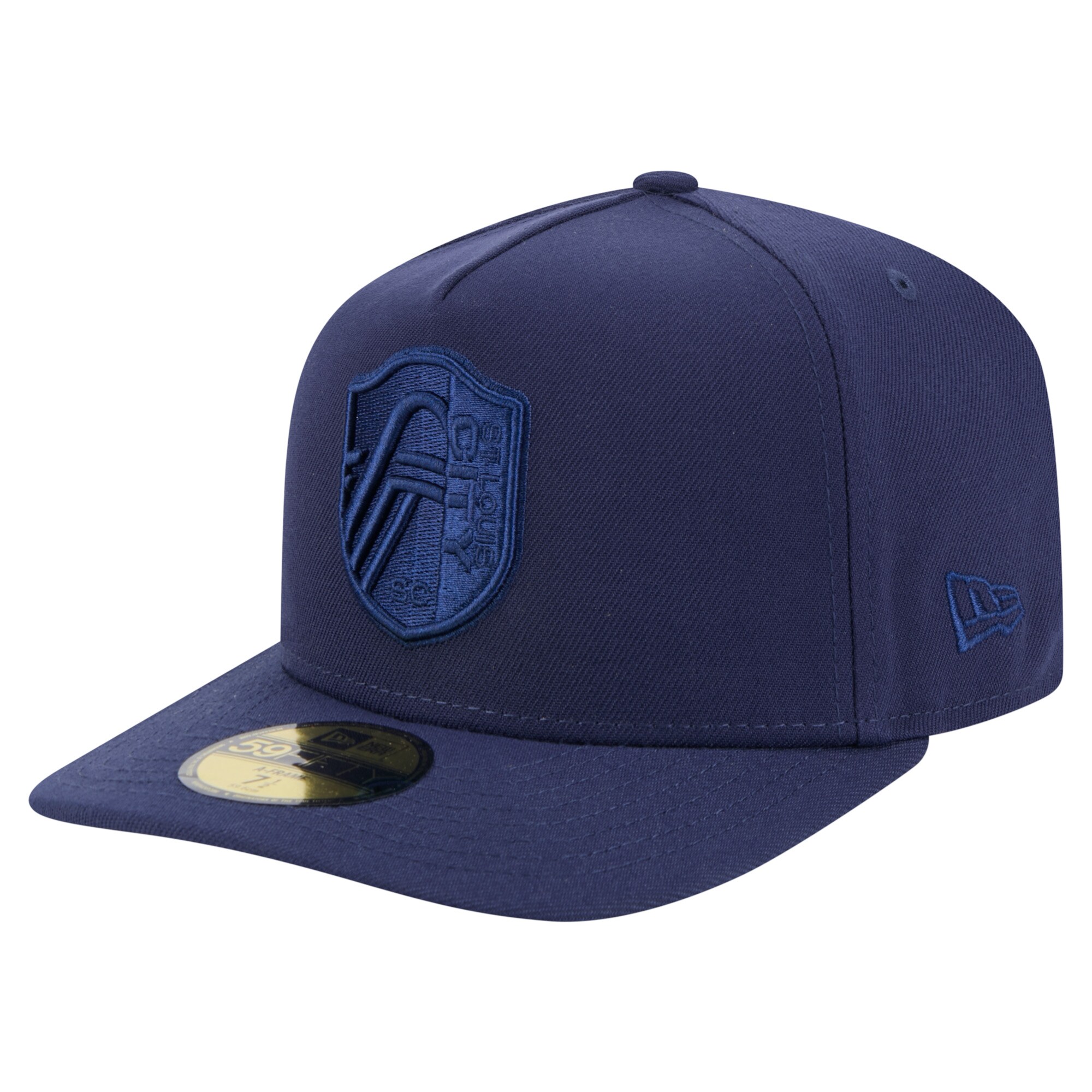 men8217s st. louis city sc new era navy color pack a-frame 59fifty fitted hat | San Jose Earthquakes Hats, Jerseys & MLS Apparel