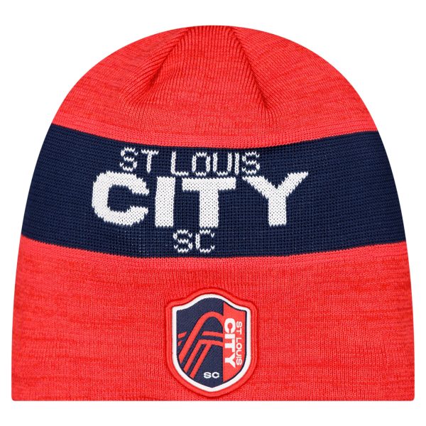 men8217s st. louis city sc new era red 2025 kickoff beanie | San Jose Earthquakes Hats, Jerseys & MLS Apparel