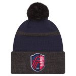 men8217s st. louis city sc new era red 2025 kickoff cuffed knit hat with pom | San Jose Earthquakes Hats, Jerseys & MLS Apparel