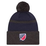 men8217s st. louis city sc new era red 2025 kickoff cuffed knit hat with pom | San Jose Earthquakes Hats, Jerseys & MLS Apparel