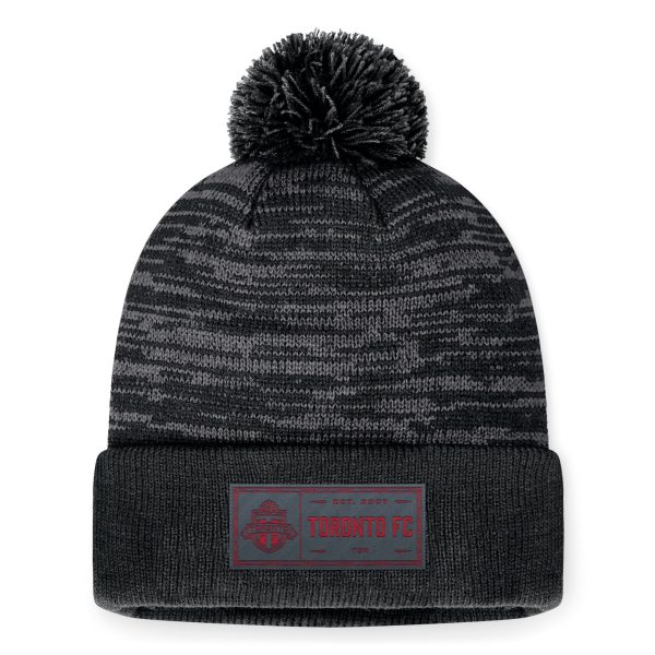 men8217s toronto fc fanatics heather charcoal low key cuffed knit hat with pom | San Jose Earthquakes Hats, Jerseys & MLS Apparel