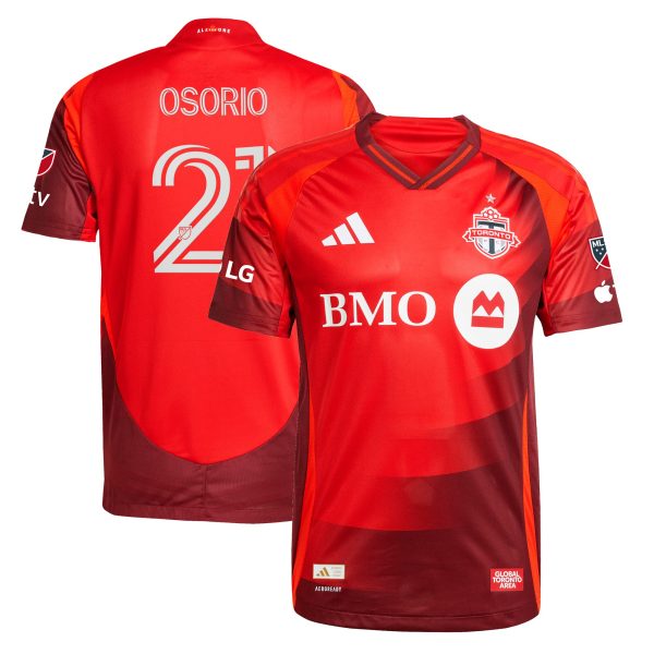 men8217s toronto fc jonathan osorio adidas red 2025 club kit authentic player jersey | San Jose Earthquakes Hats, Jerseys & MLS Apparel