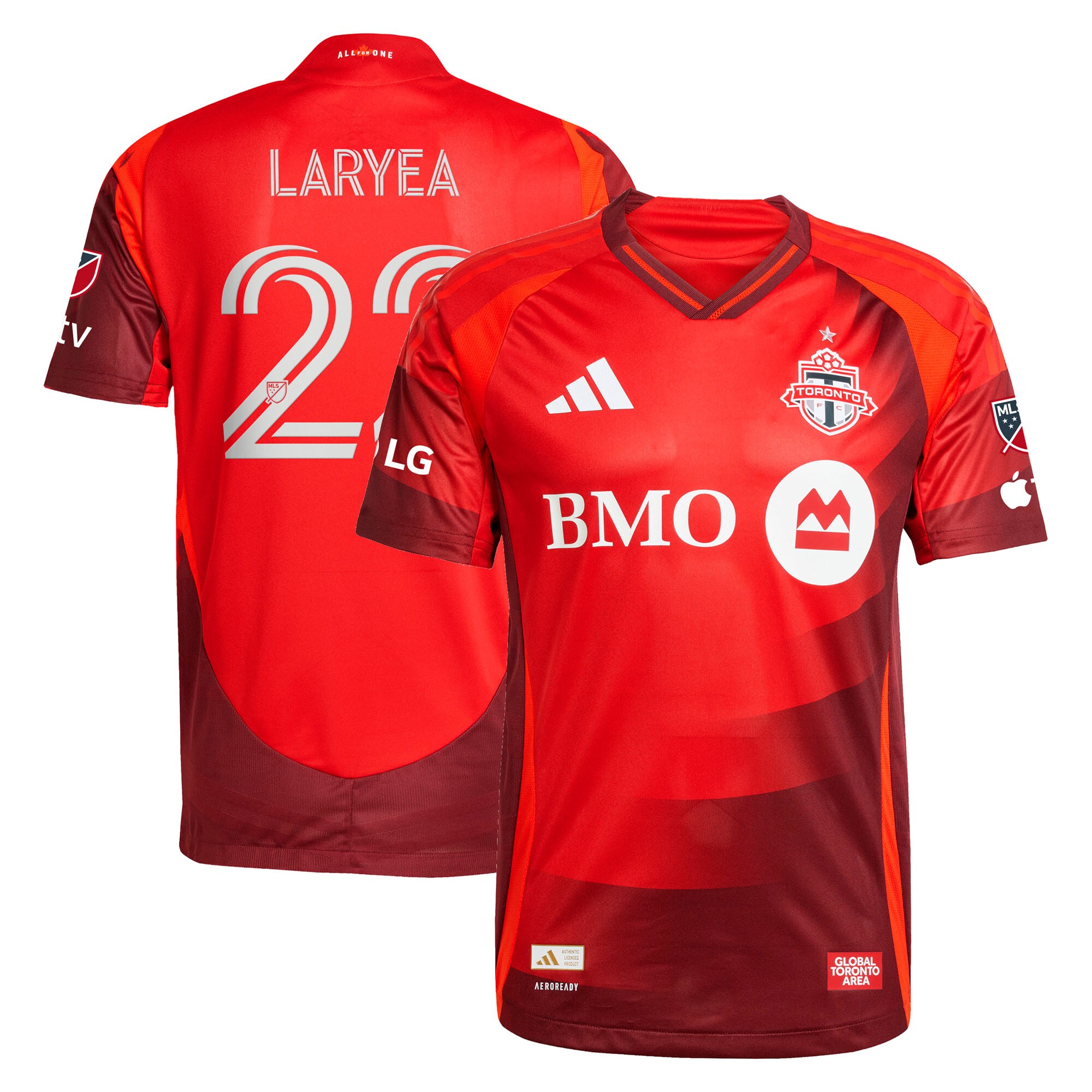 men8217s toronto fc richie laryea adidas red 2025 club kit authentic player jersey | San Jose Earthquakes Hats, Jerseys & MLS Apparel