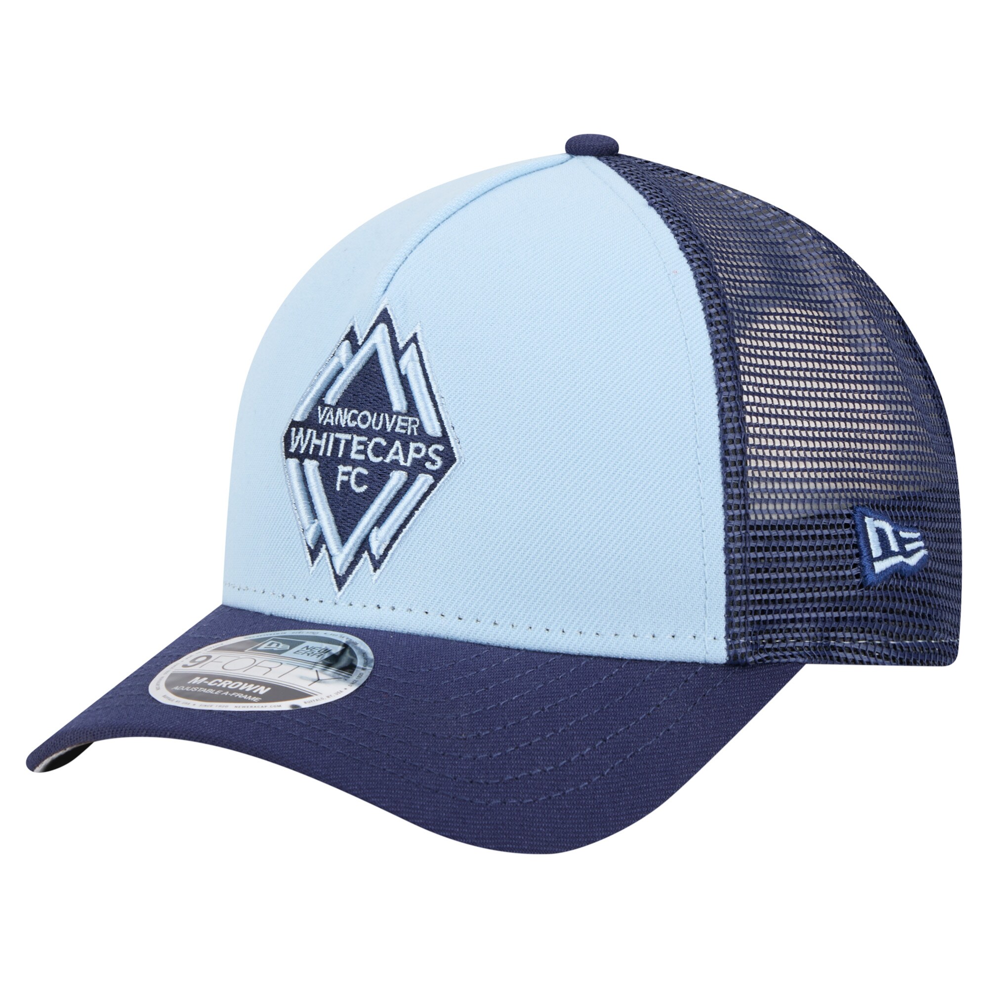 men8217s vancouver whitecaps fc new era light blue color pack 9forty a-frame adjustable trucker hat | San Jose Earthquakes Hats, Jerseys & MLS Apparel