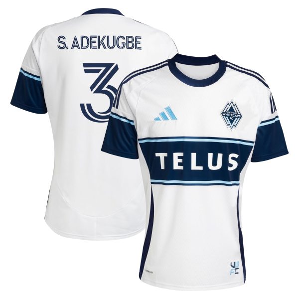 men8217s vancouver whitecaps fc samuel adekugbe adidas white 2025 the peak replica player jersey | San Jose Earthquakes Hats, Jerseys & MLS Apparel
