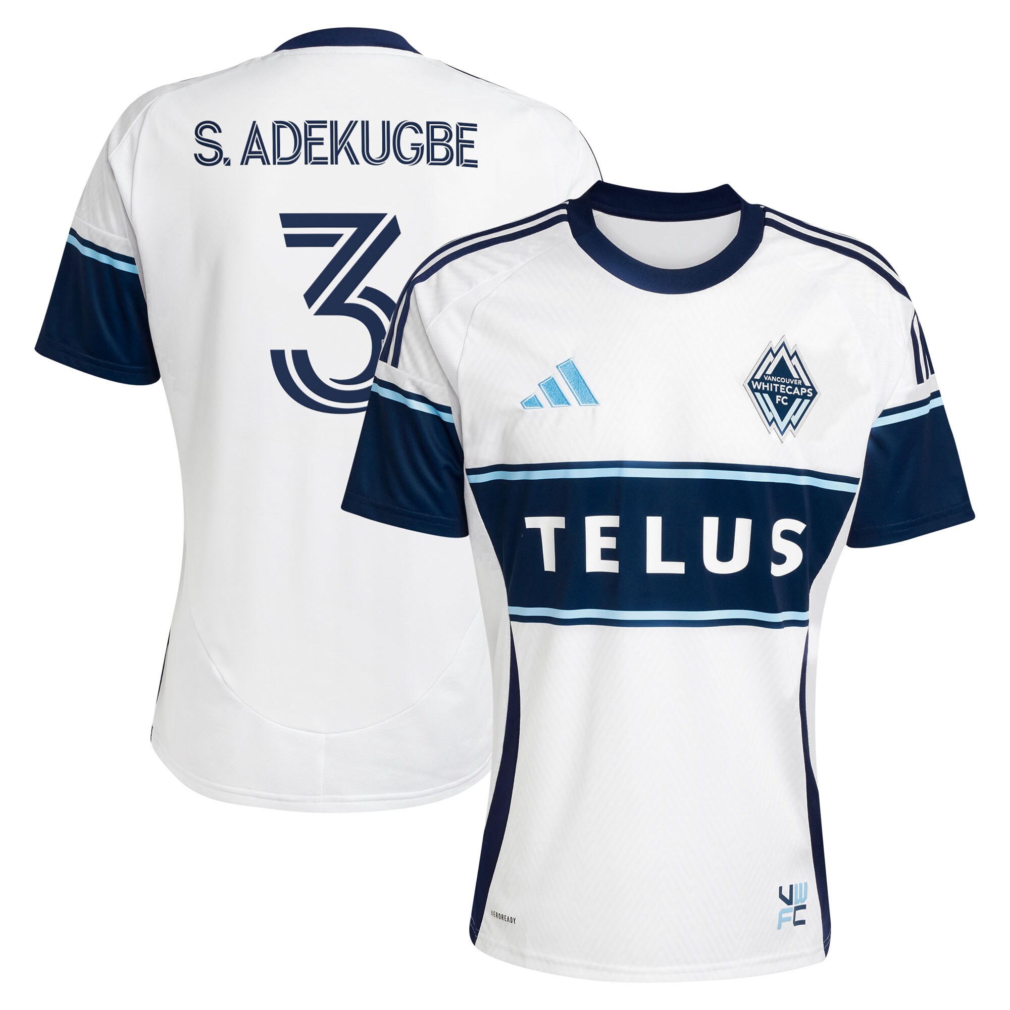 men8217s vancouver whitecaps fc samuel adekugbe adidas white 2025 the peak replica player jersey | San Jose Earthquakes Hats, Jerseys & MLS Apparel