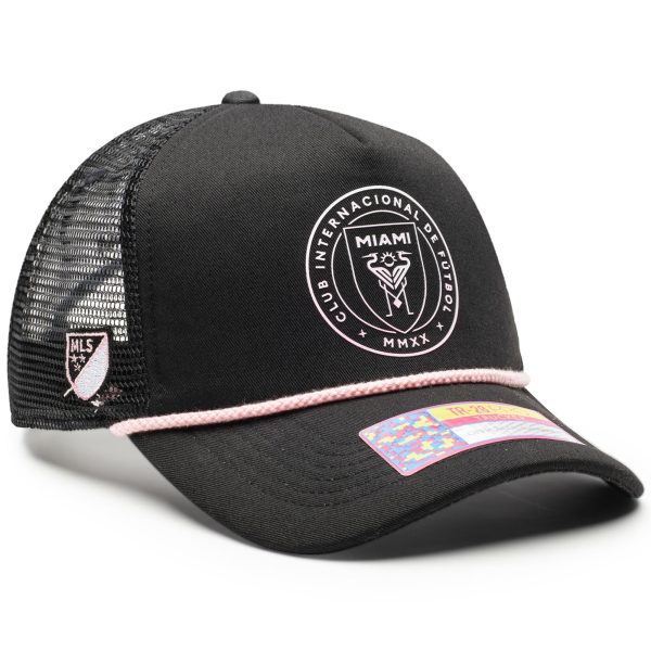 unisex inter miami cf black atmosphere adjustable trucker hat | San Jose Earthquakes Hats, Jerseys & MLS Apparel