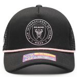 unisex inter miami cf black atmosphere adjustable trucker hat | San Jose Earthquakes Hats, Jerseys & MLS Apparel