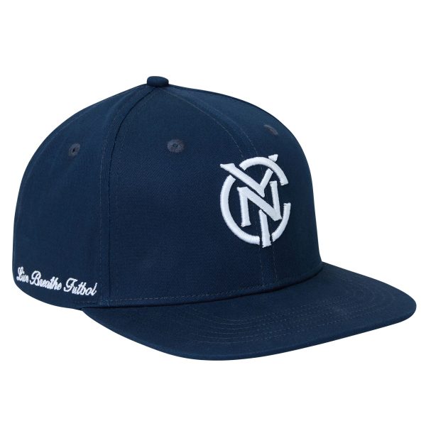 unisex new york city fc live breathe futbol navy monogram snapback hat | San Jose Earthquakes Hats, Jerseys & MLS Apparel