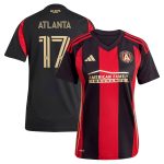 women8217s atlanta united fc 17 adidas black 2025 the connector replica player jersey | San Jose Earthquakes Hats, Jerseys & MLS Apparel
