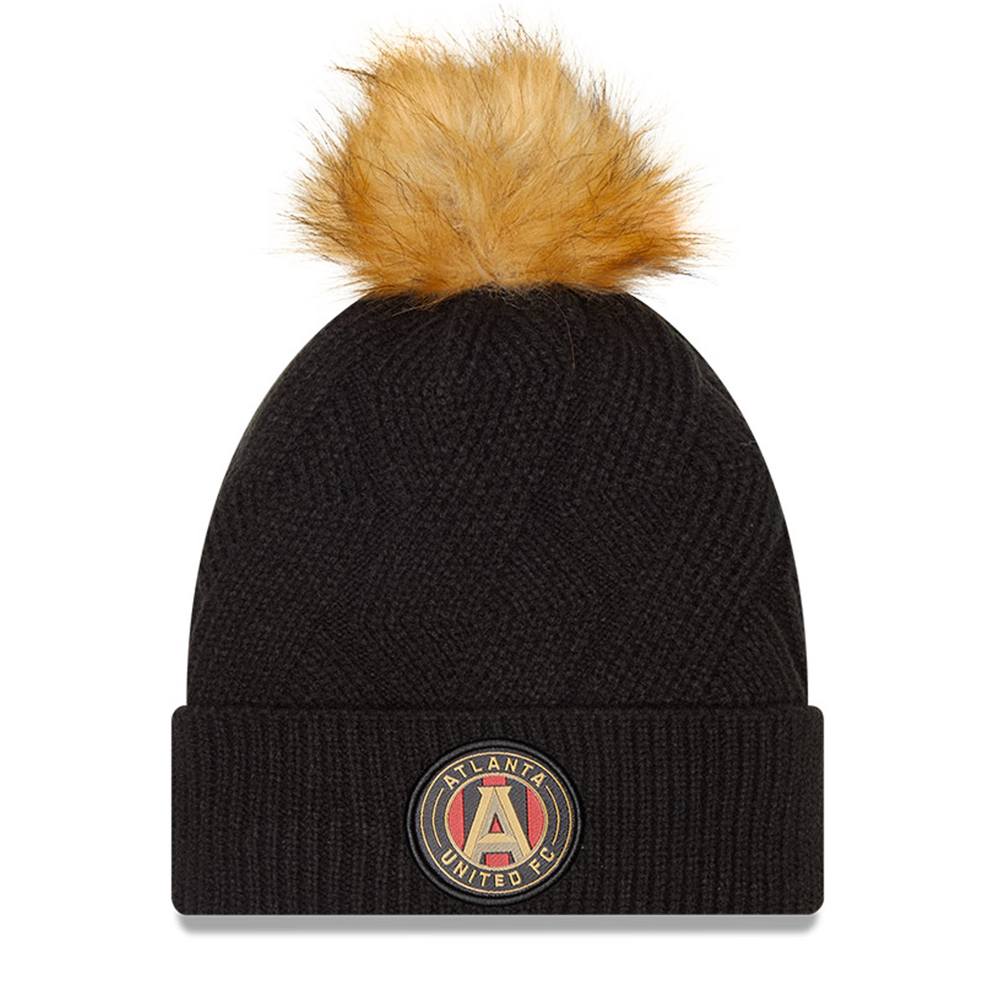 women8217s atlanta united fc new era black snowy cuffed knit hat with pom | San Jose Earthquakes Hats, Jerseys & MLS Apparel