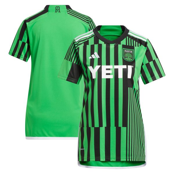 women8217s austin fc adidas green 2023 las voces kit replica jersey | San Jose Earthquakes Hats, Jerseys & MLS Apparel