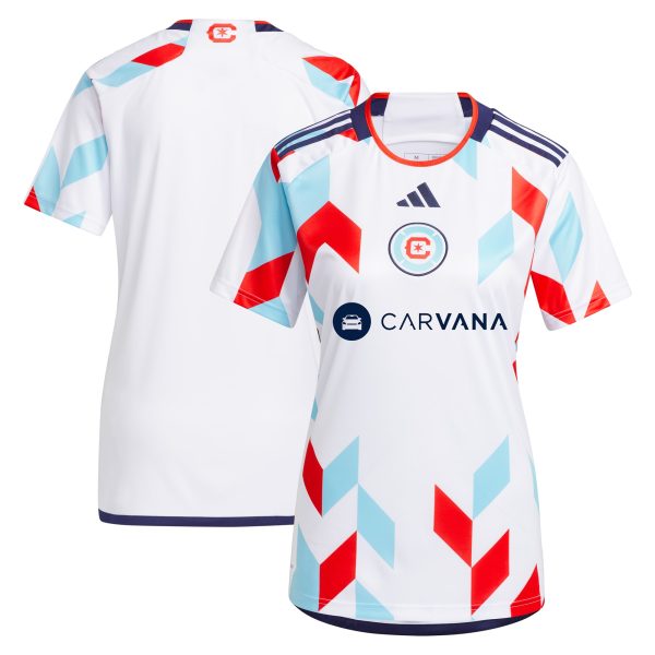 women8217s chicago fire adidas white 2024 a kit for all replica jersey | San Jose Earthquakes Hats, Jerseys & MLS Apparel