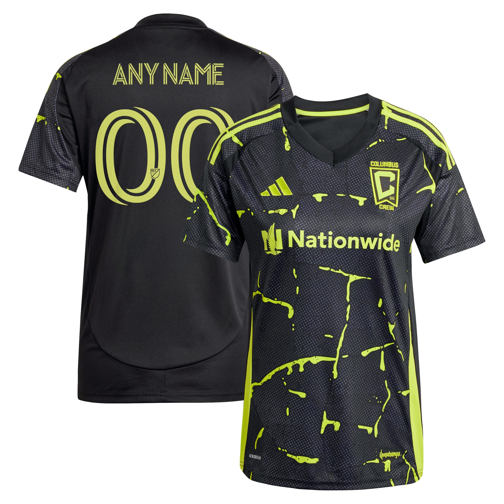 women8217s columbus crew adidas black 2025 the goosebumps kit replica custom jersey | San Jose Earthquakes Hats, Jerseys & MLS Apparel