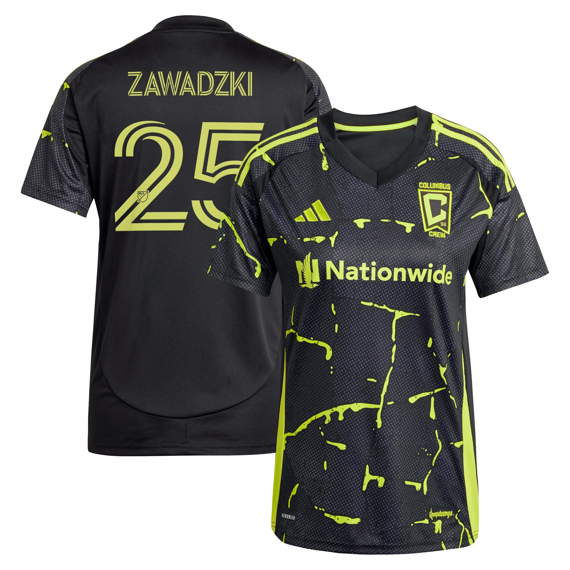 women8217s columbus crew sean zawadzki adidas black 2025 the goosebumps kit replica player jersey | San Jose Earthquakes Hats, Jerseys & MLS Apparel