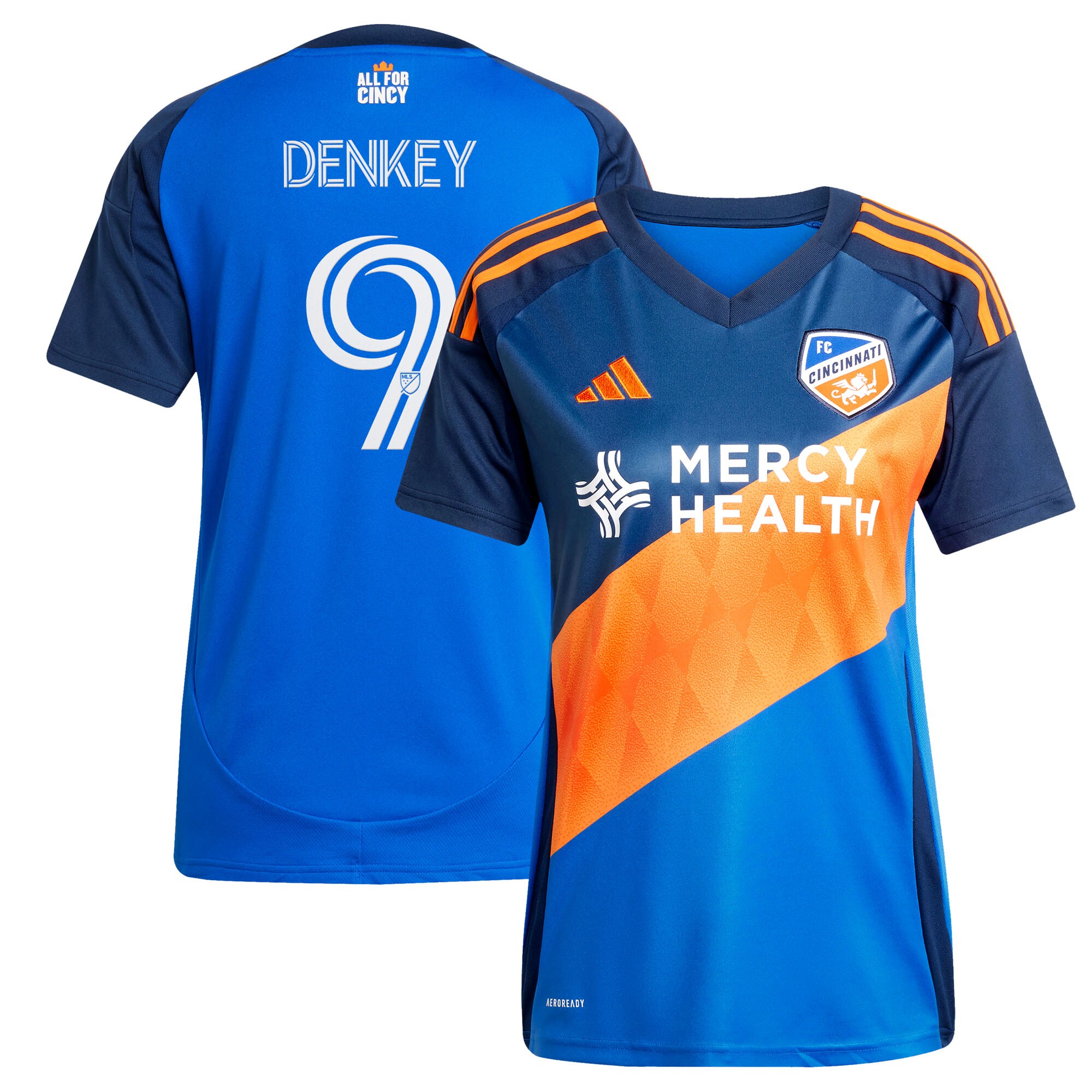 women8217s fc cincinnati kévin denkey adidas blue 2025 orange and blue legacy kit replica player jersey | San Jose Earthquakes Hats, Jerseys & MLS Apparel