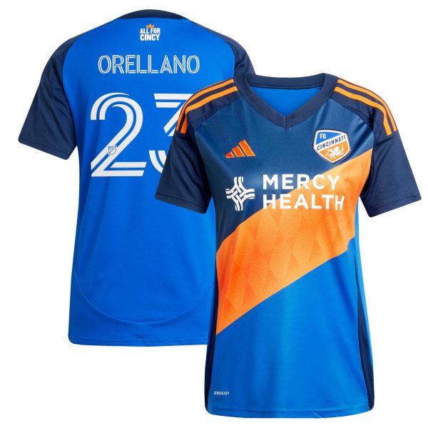 women8217s fc cincinnati luca orellano adidas blue 2025 orange and blue legacy kit replica player jersey | San Jose Earthquakes Hats, Jerseys & MLS Apparel