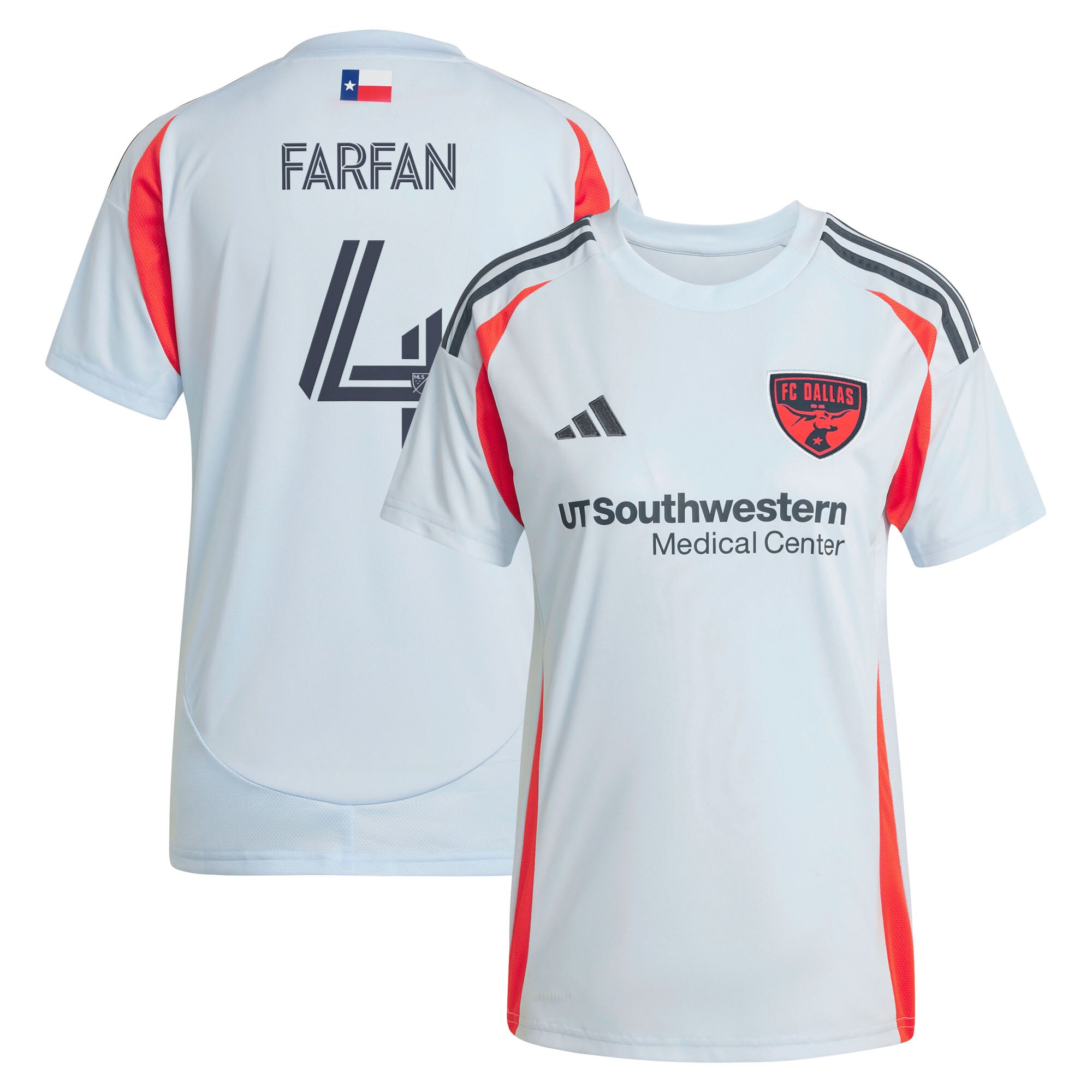 women8217s fc dallas marco farfan adidas light blue 2025 the inferno kit replica player jersey | San Jose Earthquakes Hats, Jerseys & MLS Apparel