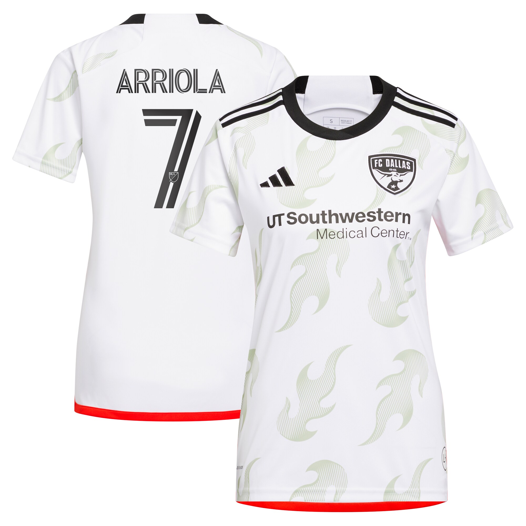 women8217s fc dallas paul arriola adidas white 2023 burn baby burn replica player jersey | San Jose Earthquakes Hats, Jerseys & MLS Apparel