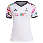 women8217s la galaxy adidas white 2023 pride pre-match top | San Jose Earthquakes Hats, Jerseys & MLS Apparel