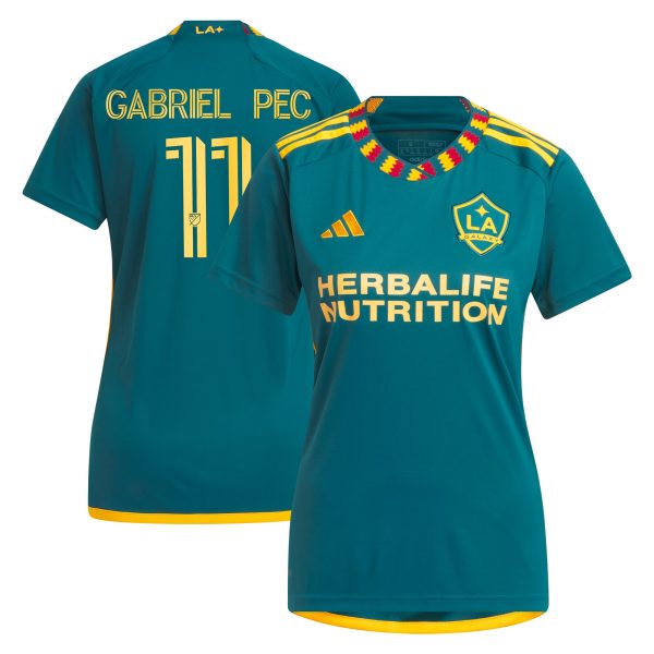 women8217s la galaxy gabriel pec adidas green 2024 la kit replica player jersey | San Jose Earthquakes Hats, Jerseys & MLS Apparel
