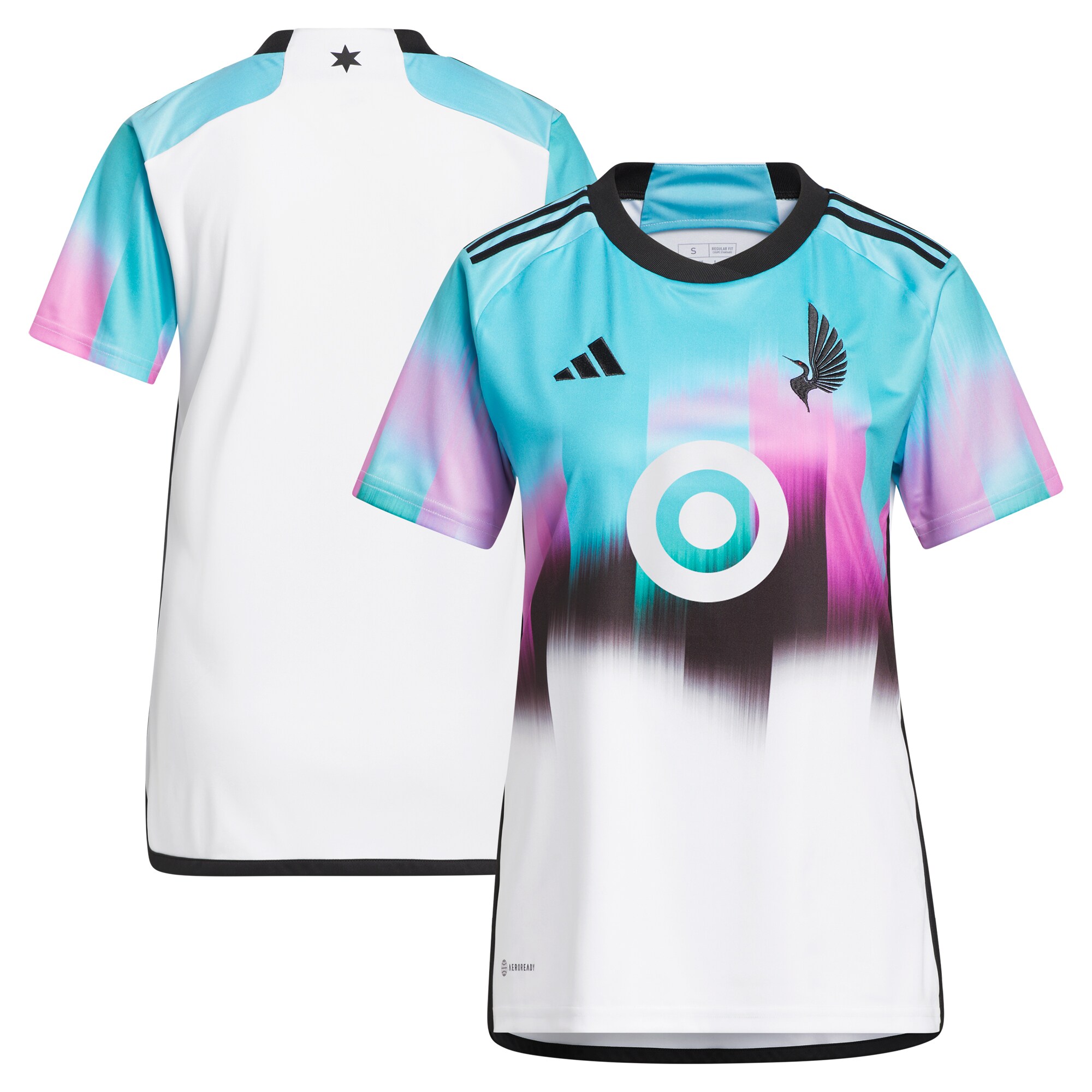 women8217s minnesota united fc adidas white 2023 the northern lights kit replica jersey | San Jose Earthquakes Hats, Jerseys & MLS Apparel