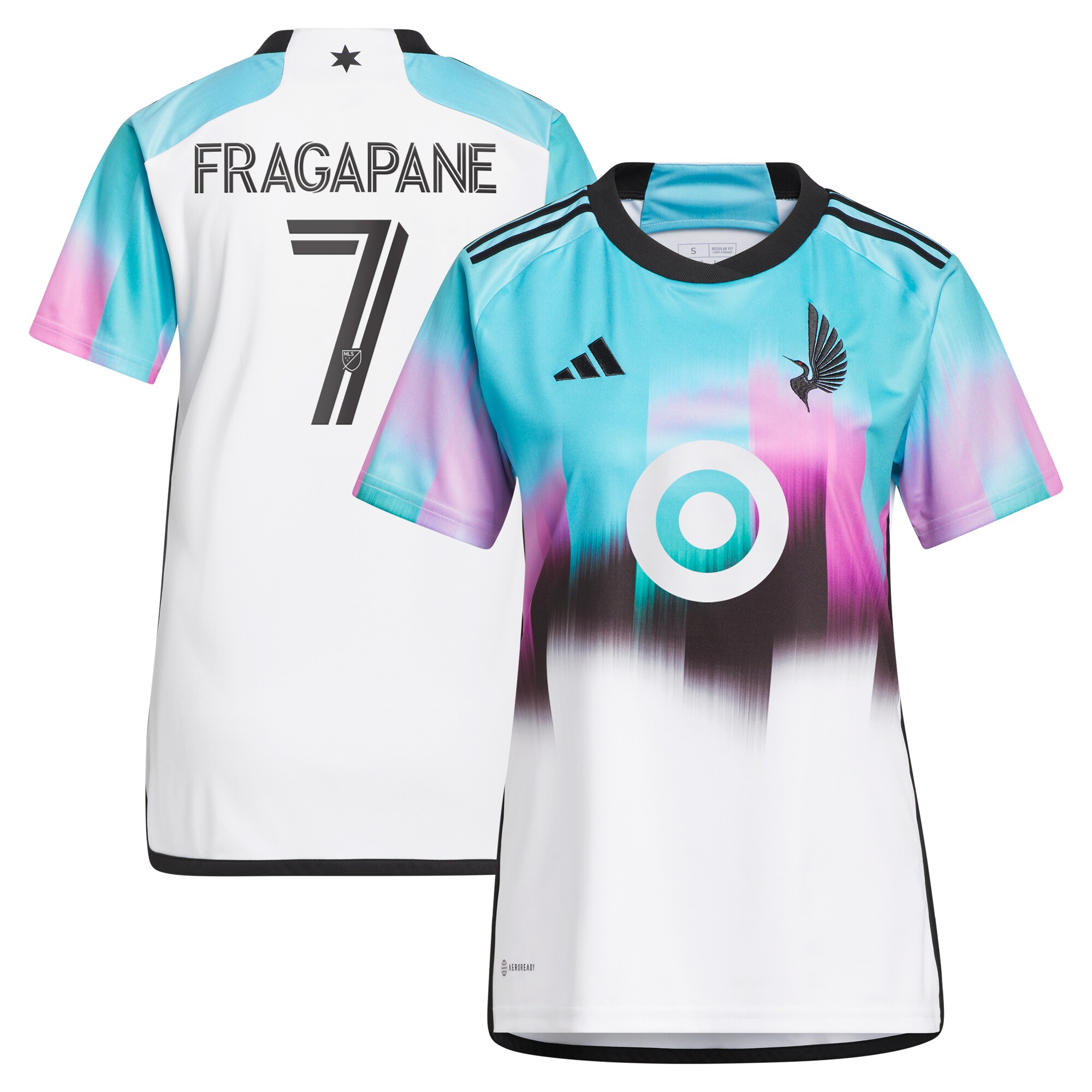 women8217s minnesota united fc franco fragapane adidas white 2023 the northern lights kit replica jersey | San Jose Earthquakes Hats, Jerseys & MLS Apparel