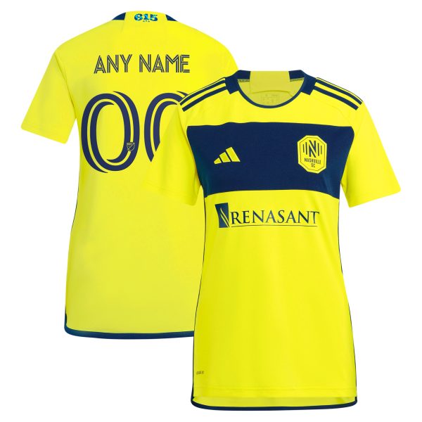 women8217s nashville sc adidas yellow 2024 the 615 kit replica custom jersey | San Jose Earthquakes Hats, Jerseys & MLS Apparel