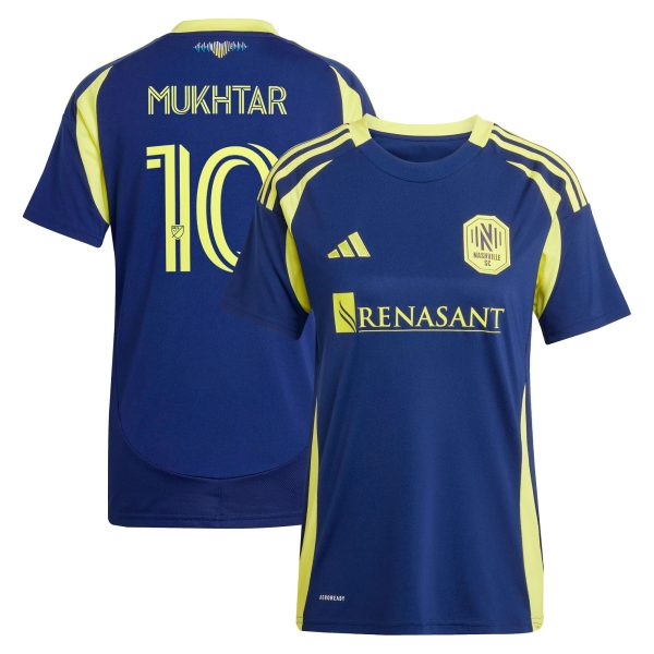 women8217s nashville sc hany mukhtar adidas navy 2025 the heart of nashville kit replica player jersey | San Jose Earthquakes Hats, Jerseys & MLS Apparel