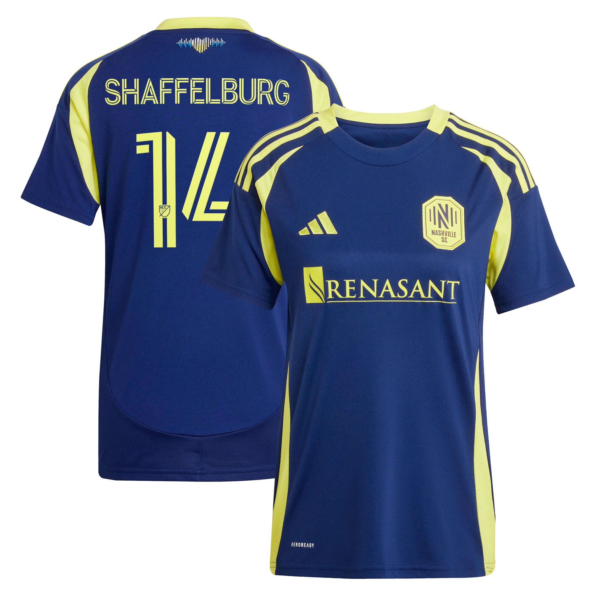 women8217s nashville sc jacob shaffelburg adidas navy 2025 the heart of nashville kit replica player jersey | San Jose Earthquakes Hats, Jerseys & MLS Apparel