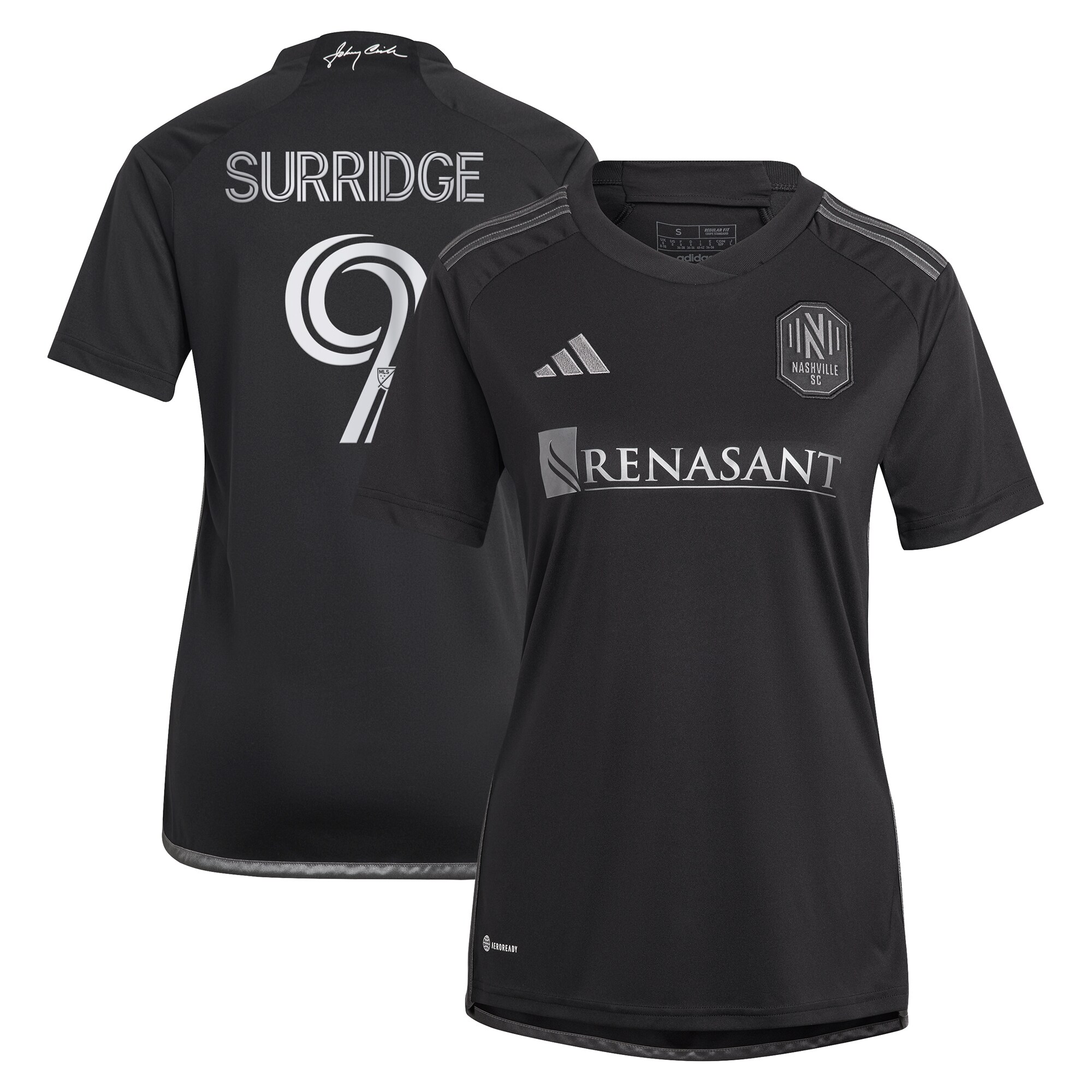 women8217s nashville sc sam surridge adidas black 2023 man in black kit replica player jersey | San Jose Earthquakes Hats, Jerseys & MLS Apparel