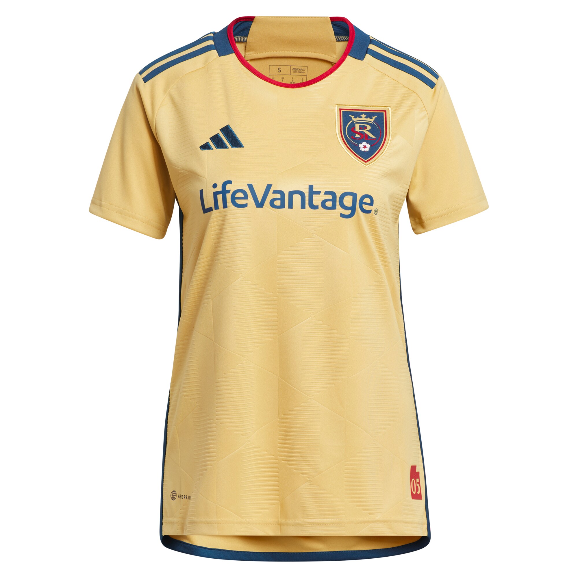 women8217s real salt lake adidas gold 2023 the beehive state kit replica custom jersey | San Jose Earthquakes Hats, Jerseys & MLS Apparel