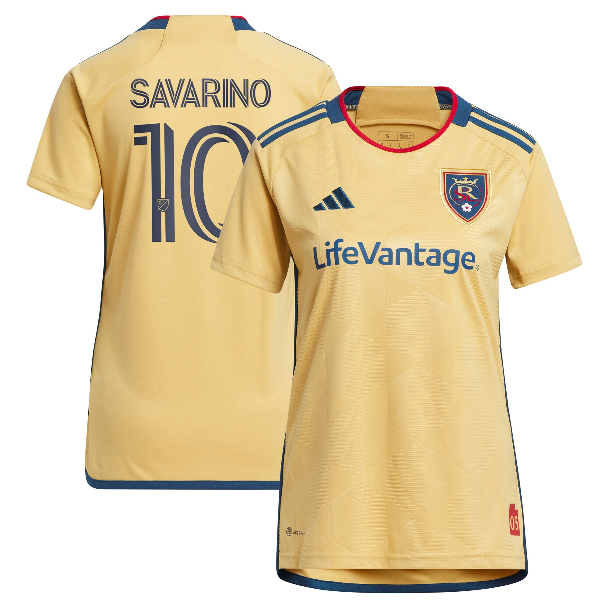 women8217s real salt lake jefferson savarino adidas gold 2023 the beehive state kit replica player jersey | San Jose Earthquakes Hats, Jerseys & MLS Apparel
