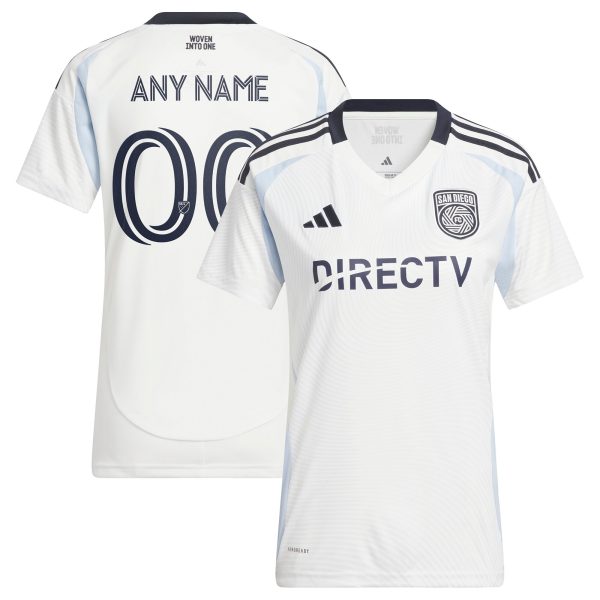 women8217s san diego fc adidas white 2025 woven into one replica custom jersey | San Jose Earthquakes Hats, Jerseys & MLS Apparel