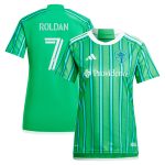 women8217s seattle sounders fc cristian roldan adidas green 2024 the anniversary kit replica player jersey | San Jose Earthquakes Hats, Jerseys & MLS Apparel