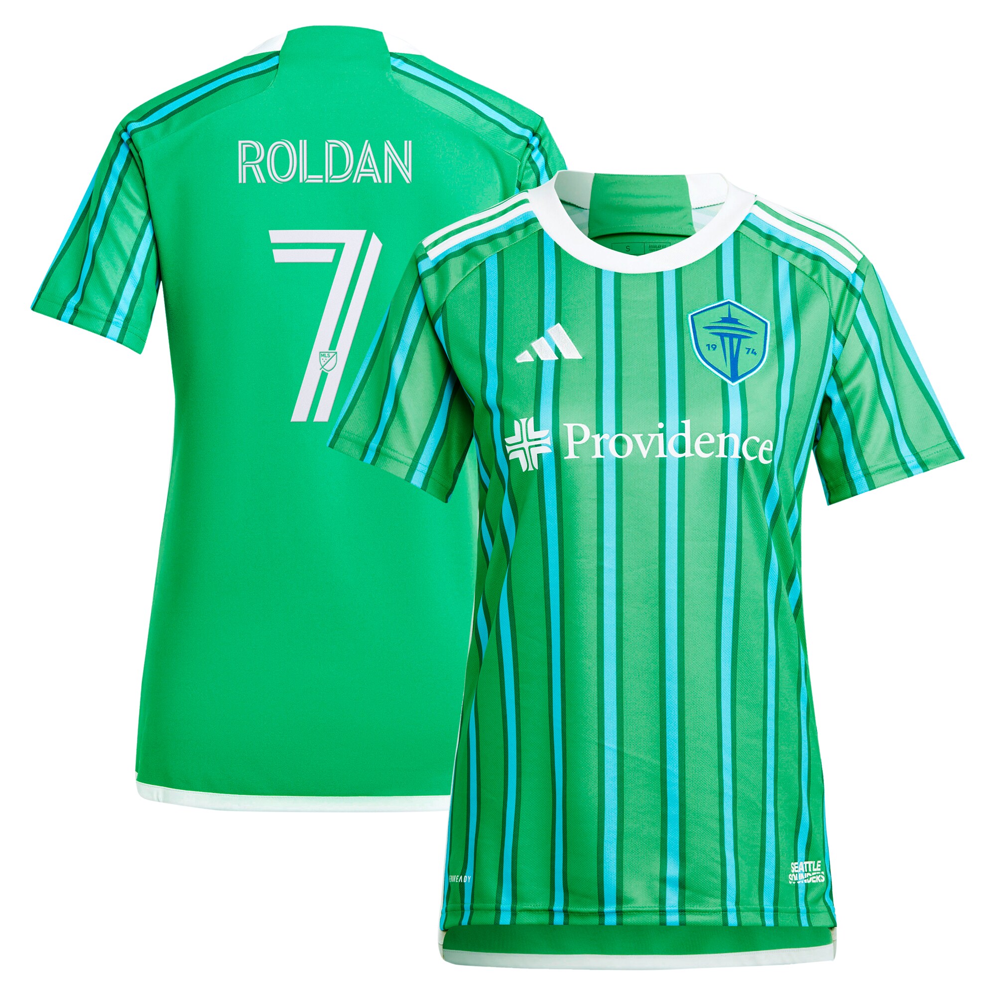 women8217s seattle sounders fc cristian roldan adidas green 2024 the anniversary kit replica player jersey | San Jose Earthquakes Hats, Jerseys & MLS Apparel