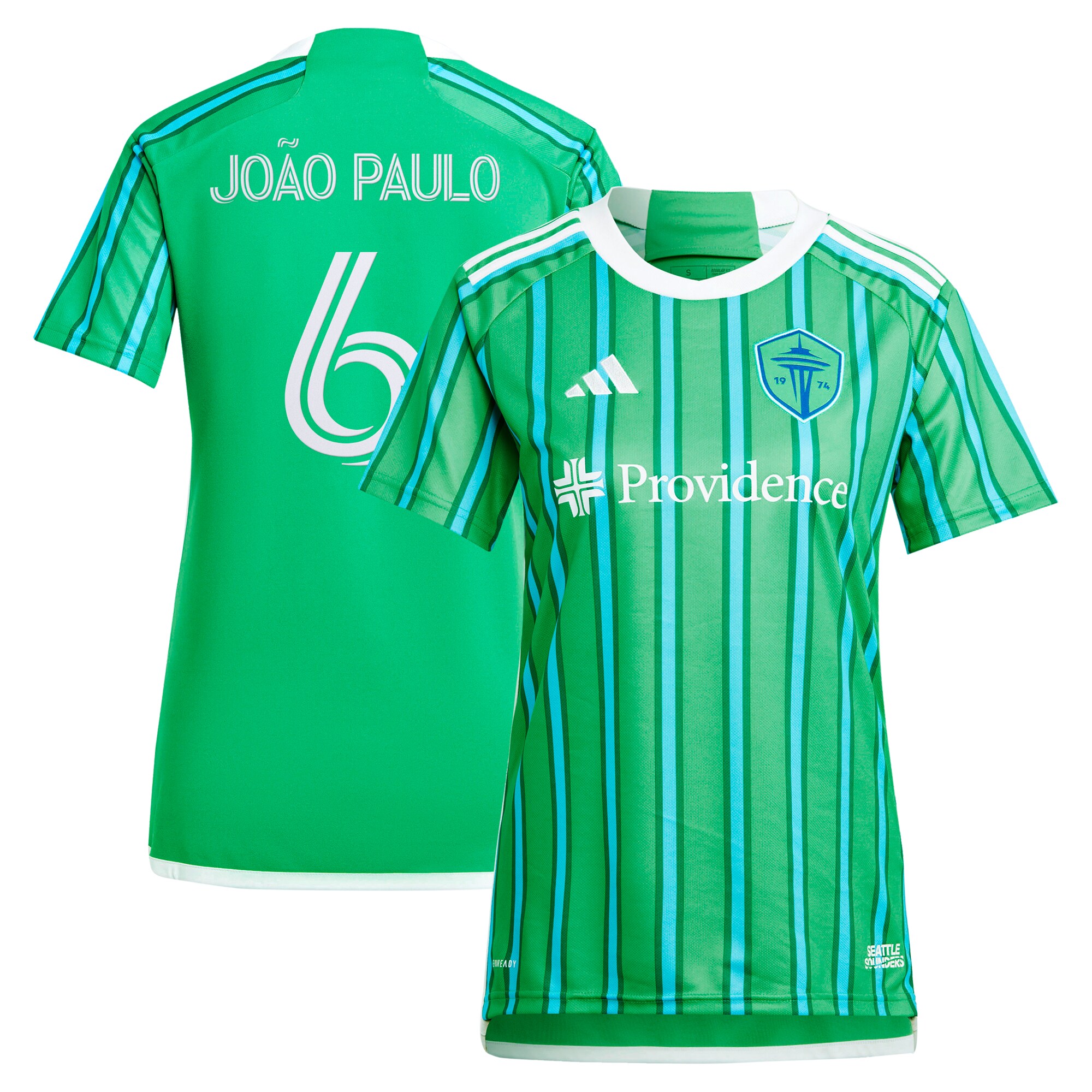 women8217s seattle sounders fc joao paulo adidas green 2024 the anniversary kit replica player jersey | San Jose Earthquakes Hats, Jerseys & MLS Apparel
