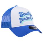 women8217s seattle sounders fc new era whiteblue throwback a-frame trucker 9forty snapback hat | San Jose Earthquakes Hats, Jerseys & MLS Apparel