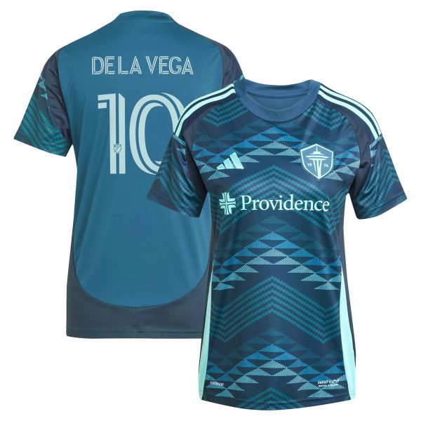 women8217s seattle sounders fc pedro de la vega adidas blue 2025 the salish sea kit replica player jersey | San Jose Earthquakes Hats, Jerseys & MLS Apparel