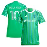 women8217s seattle sounders fc pedro de la vega adidas green 2024 the anniversary kit replica player jersey | San Jose Earthquakes Hats, Jerseys & MLS Apparel