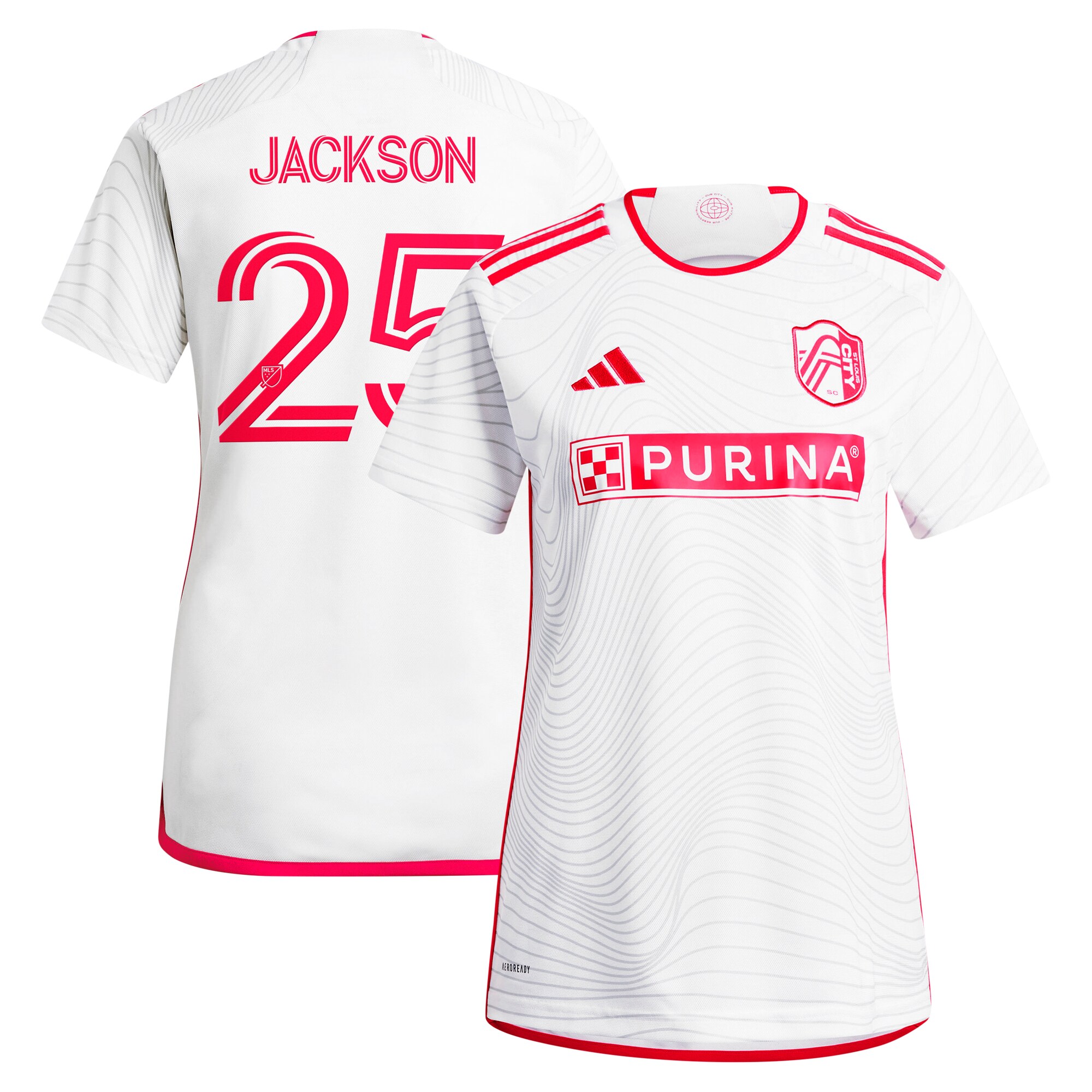 women8217s st. louis city sc aziel jackson adidas white 2024 the confluence kit replica player jersey | San Jose Earthquakes Hats, Jerseys & MLS Apparel