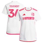 women8217s st. louis city sc cedric teuchert adidas white 2024 the confluence kit replica player jersey | San Jose Earthquakes Hats, Jerseys & MLS Apparel