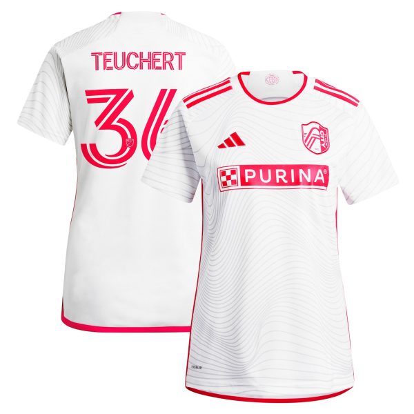 women8217s st. louis city sc cedric teuchert adidas white 2024 the confluence kit replica player jersey | San Jose Earthquakes Hats, Jerseys & MLS Apparel