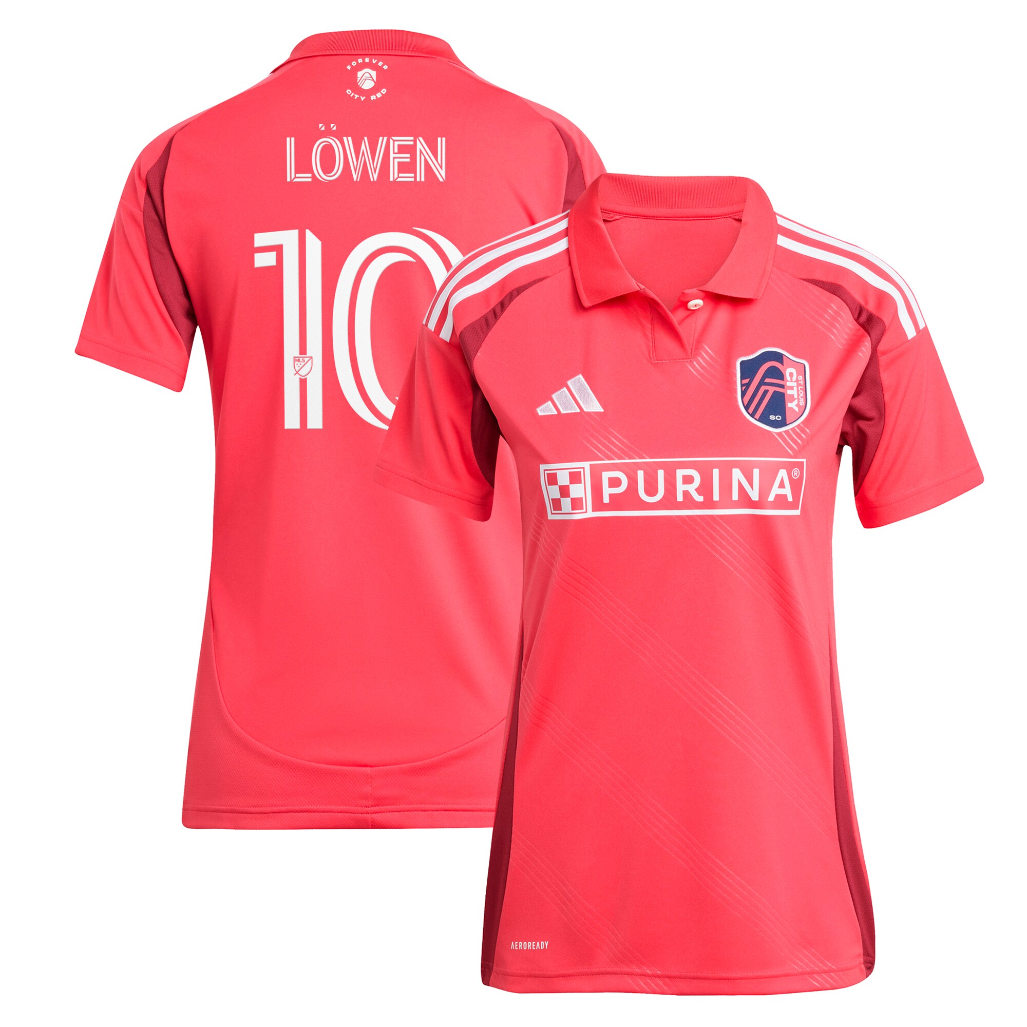 women8217s st. louis city sc eduard löwen adidas red 2025 forever city red replica player jersey | San Jose Earthquakes Hats, Jerseys & MLS Apparel