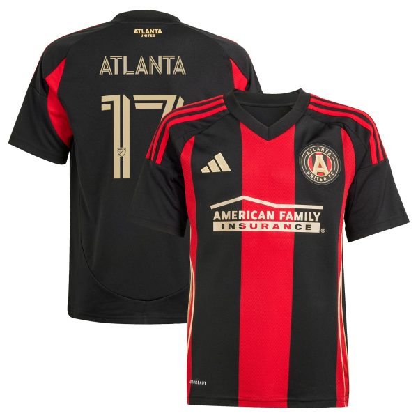 youth atlanta united fc 17 adidas black 2025 the connector replica player jersey | San Jose Earthquakes Hats, Jerseys & MLS Apparel