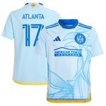 youth atlanta united fc 17 adidas light blue 2024 the resurgens kit replica player jersey | San Jose Earthquakes Hats, Jerseys & MLS Apparel