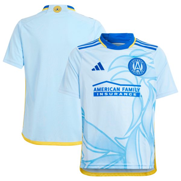 youth atlanta united fc adidas light blue 2024 the resurgens kit replica jersey | San Jose Earthquakes Hats, Jerseys & MLS Apparel