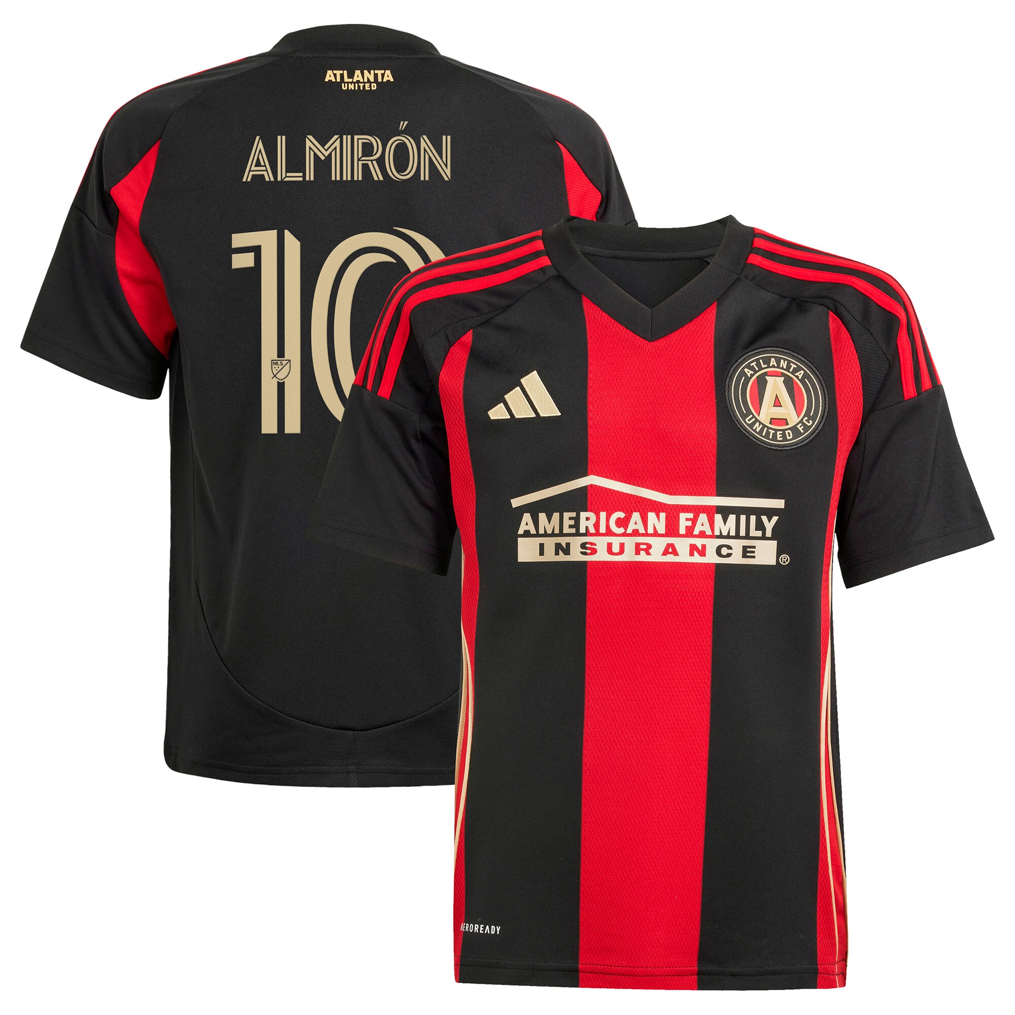 youth atlanta united fc miguel almiron adidas black 2025 the connector replica player jersey | San Jose Earthquakes Hats, Jerseys & MLS Apparel