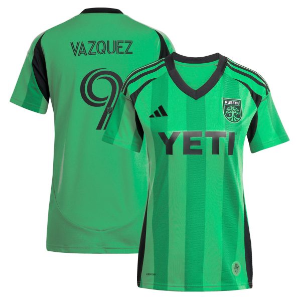 youth austin fc brandon vazquez adidas green 2025 the heartbeat kit replica player jersey | San Jose Earthquakes Hats, Jerseys & MLS Apparel