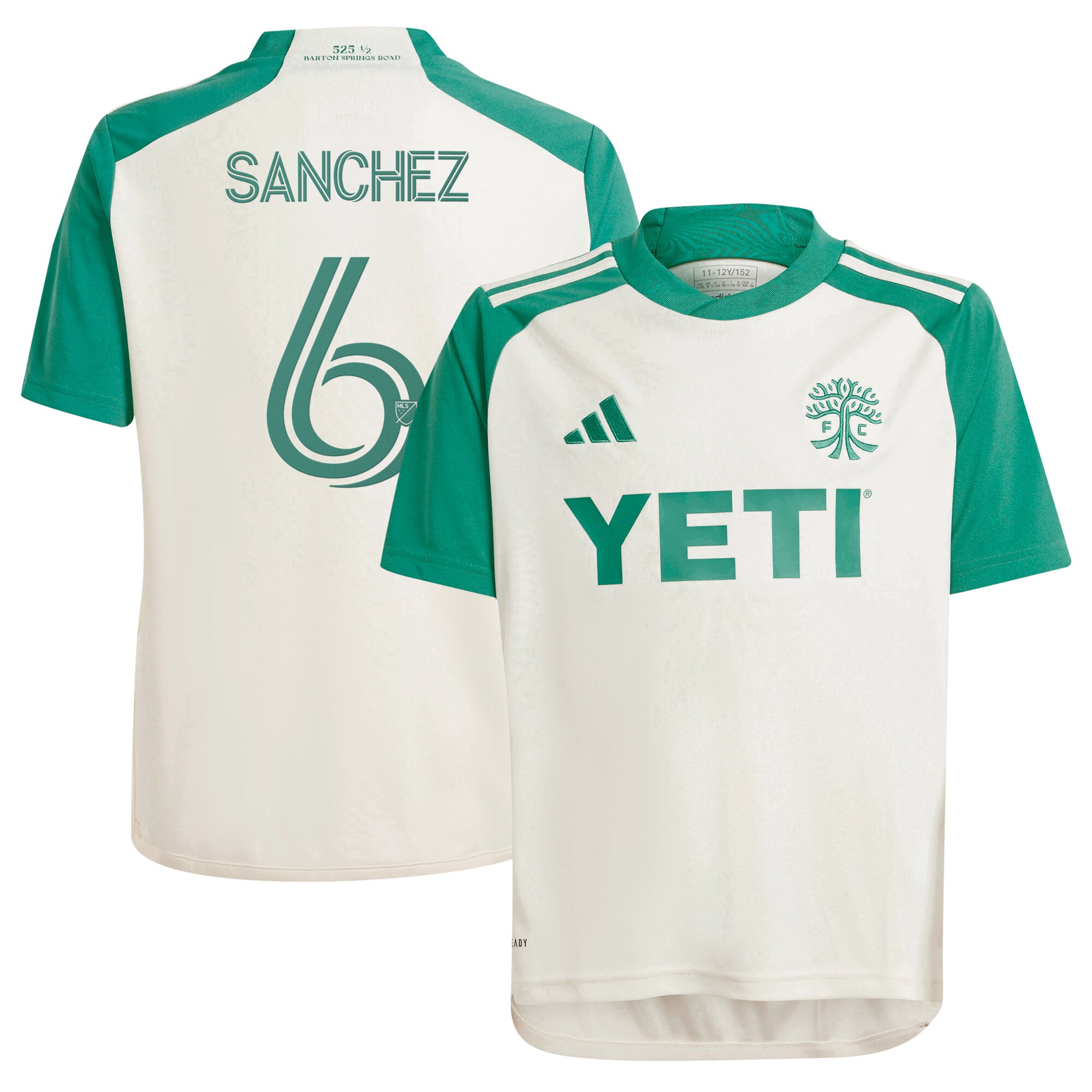 youth austin fc ilie sanchez adidas tan 2024 the armadillo kit replica player jersey | San Jose Earthquakes Hats, Jerseys & MLS Apparel